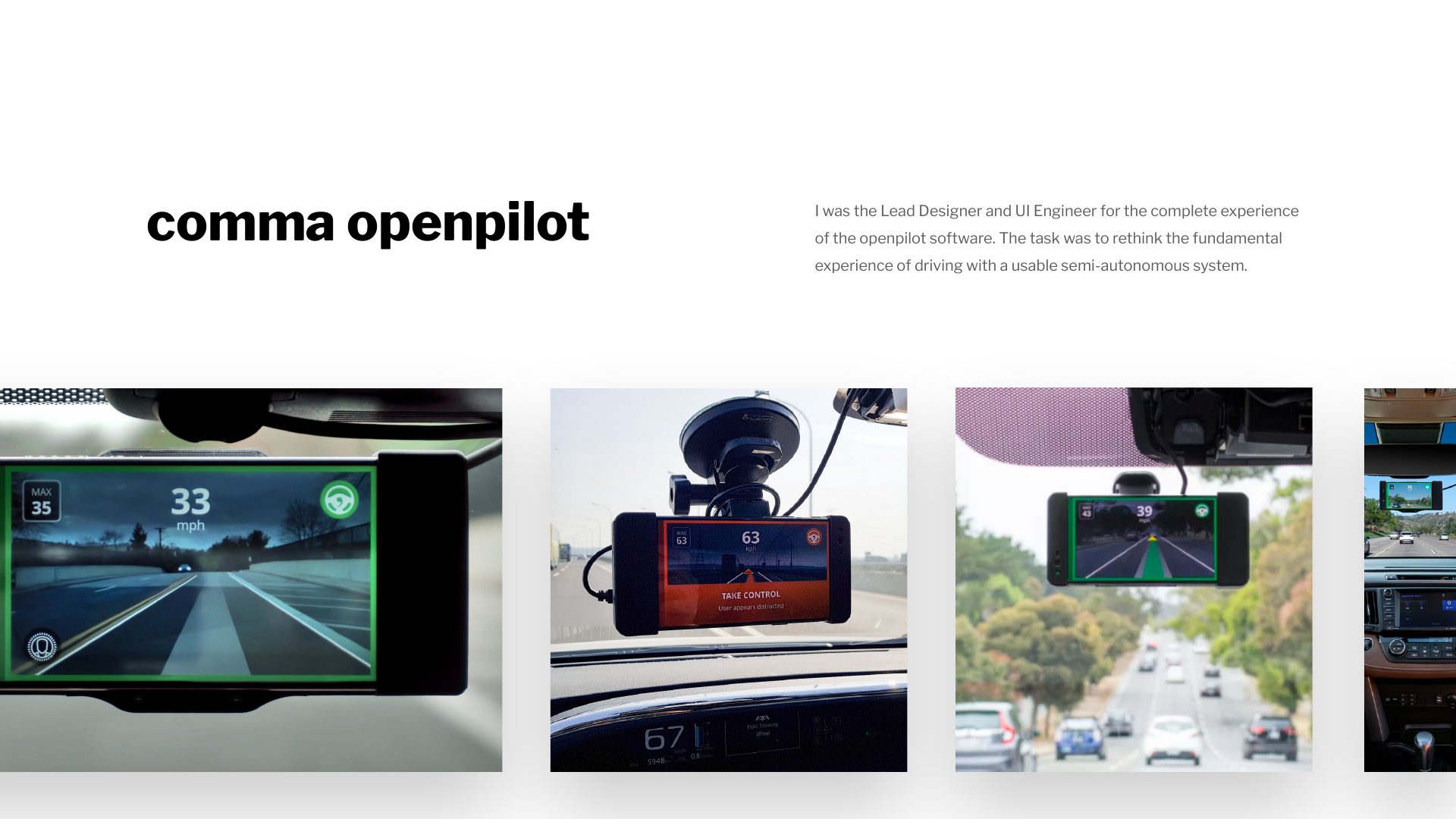 Slide 4: comma openpilot