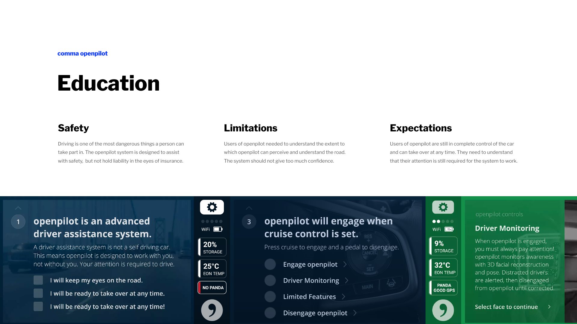 Slide 8: Education — Safety, Limitations, Expectations