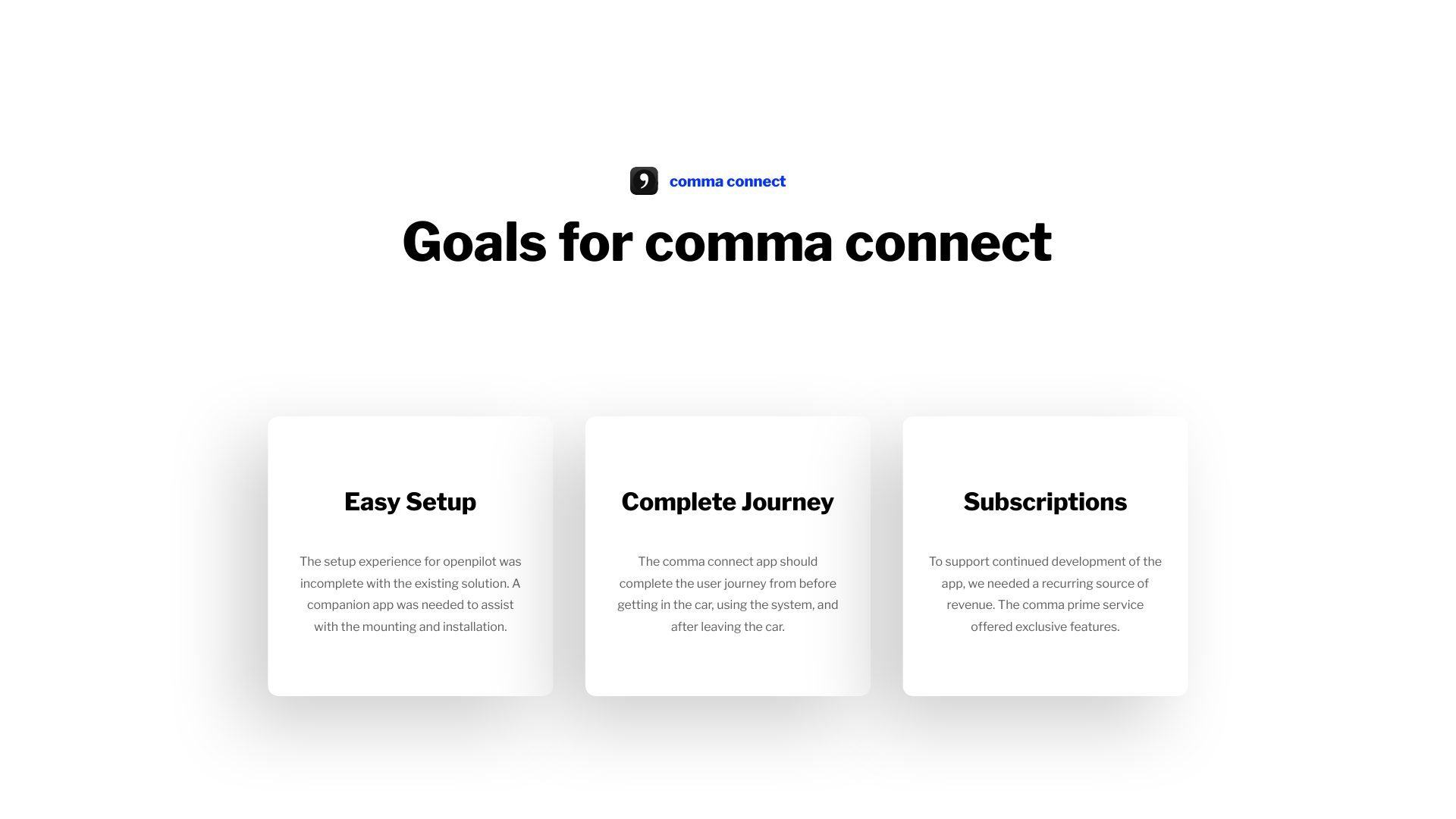 Slide 13: Goals for comma connect