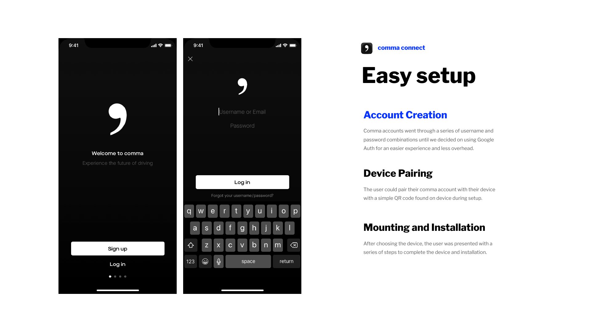 Slide 14: Easy setup — Account creation