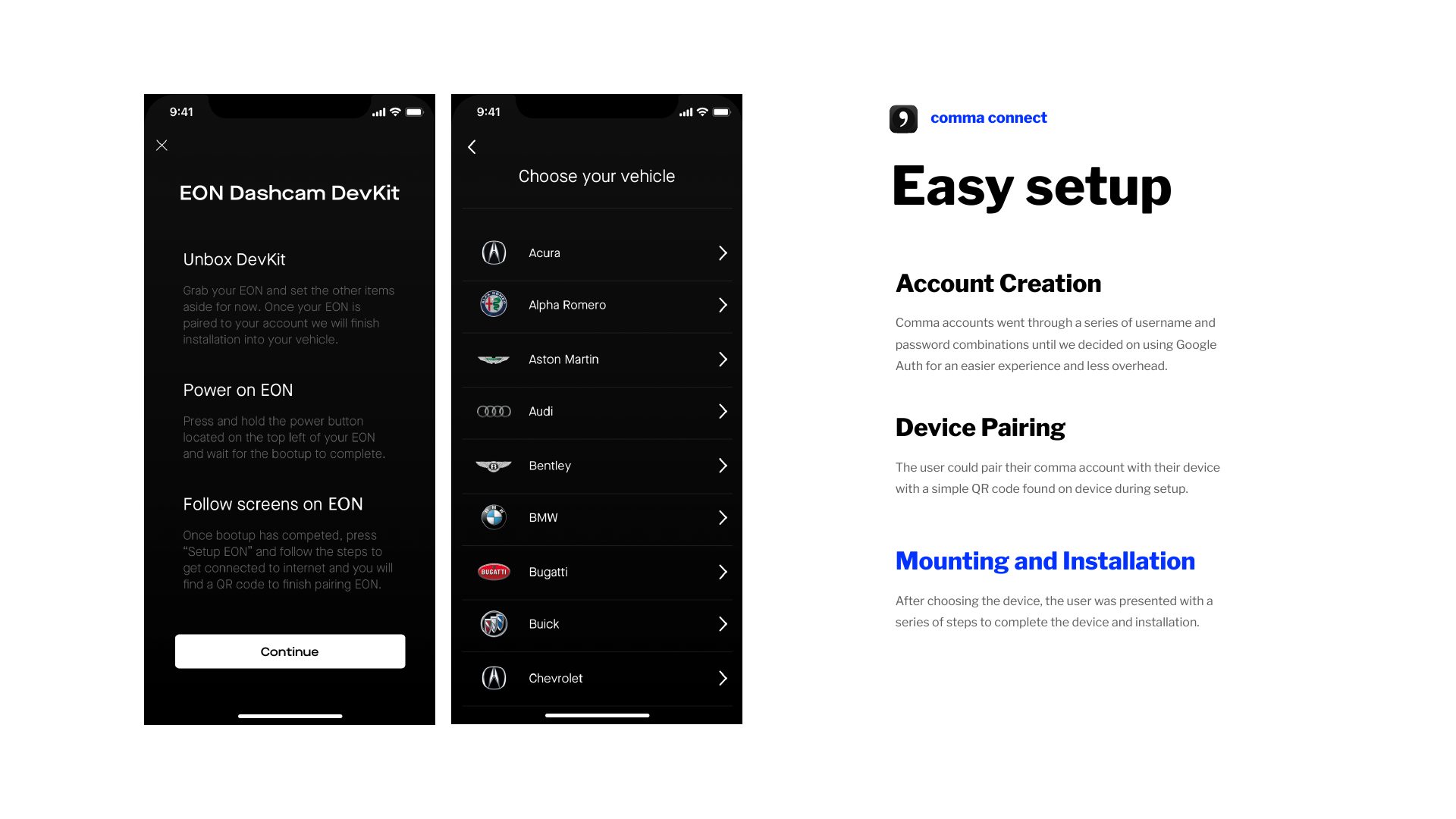 Slide 16: Easy setup — Mounting and installation
