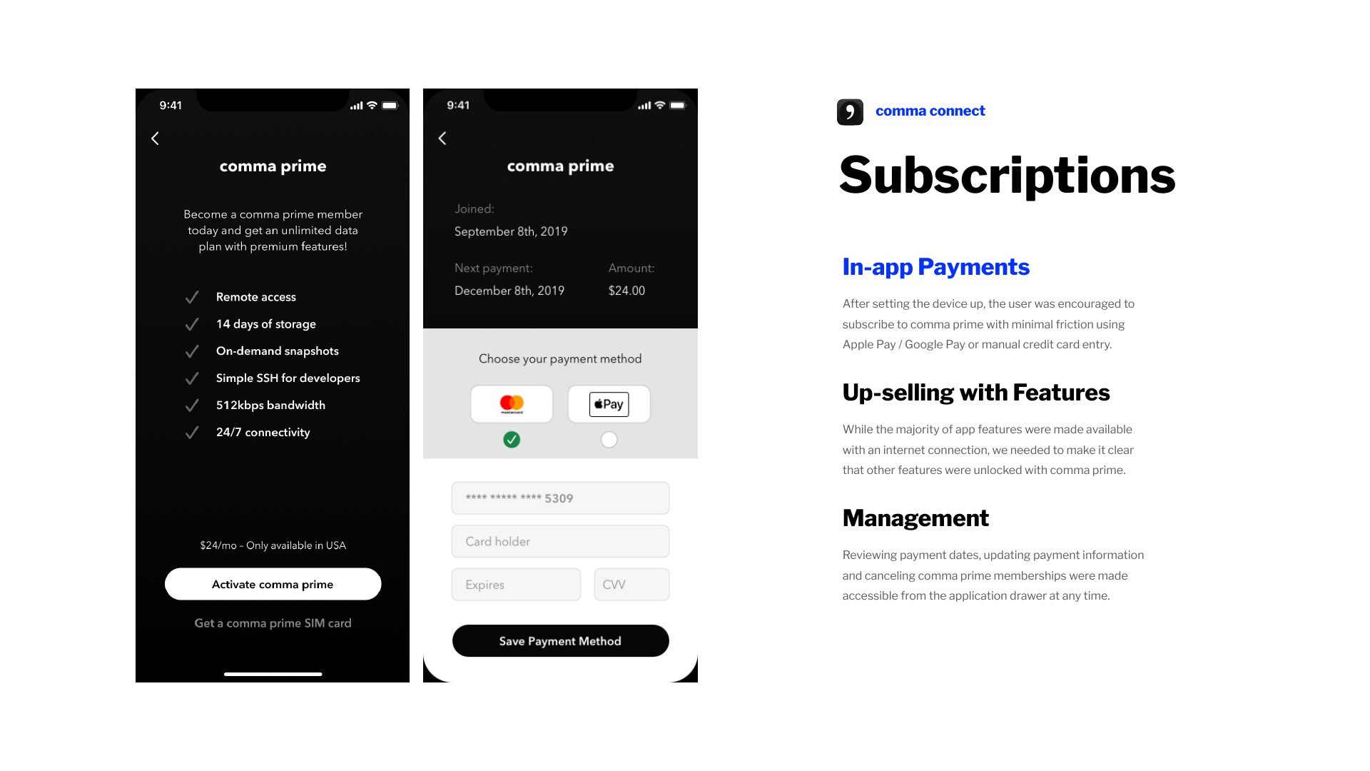 Slide 18: Subscriptions — In-app payments